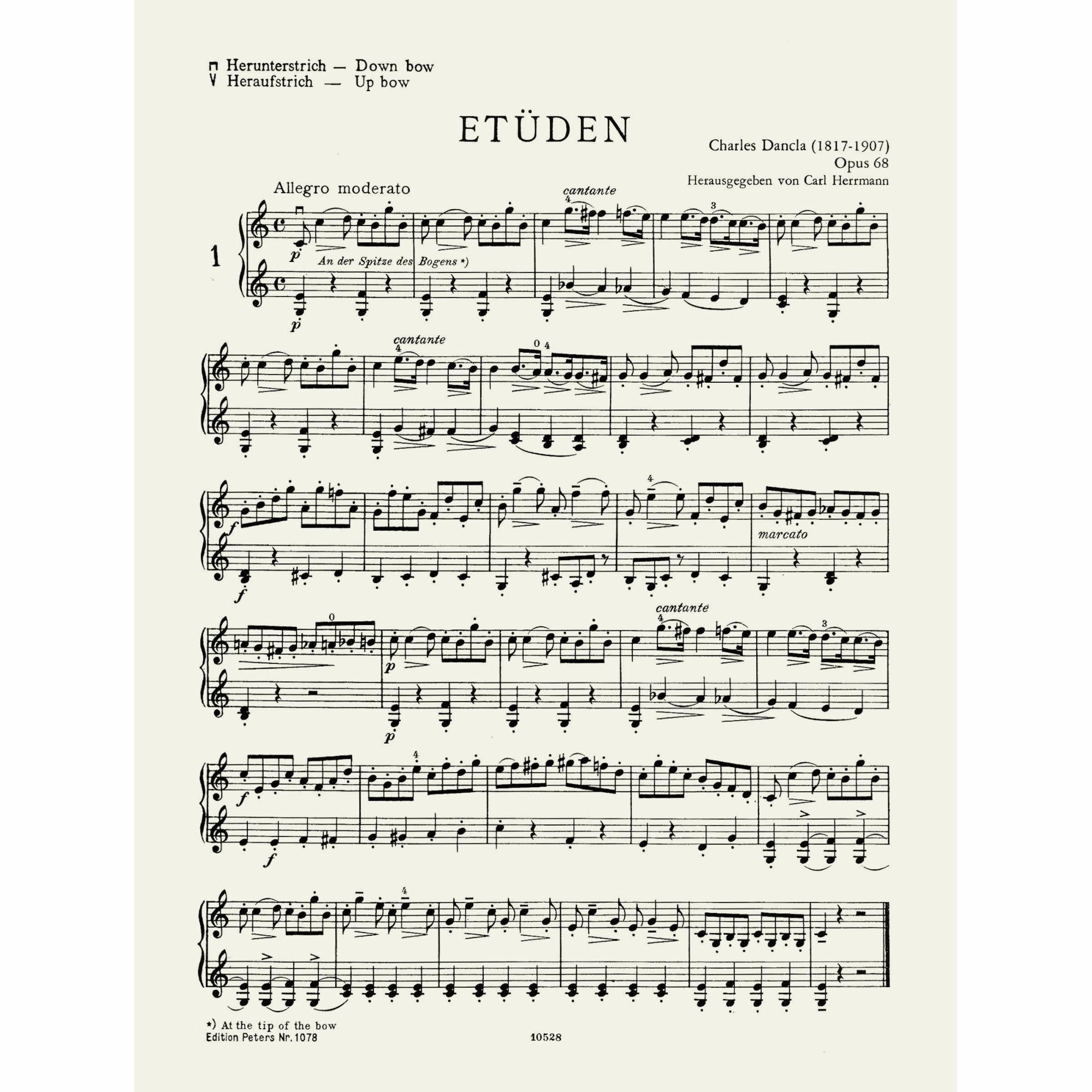 Dancla: 15 Studies for Two Violins, Op. 68