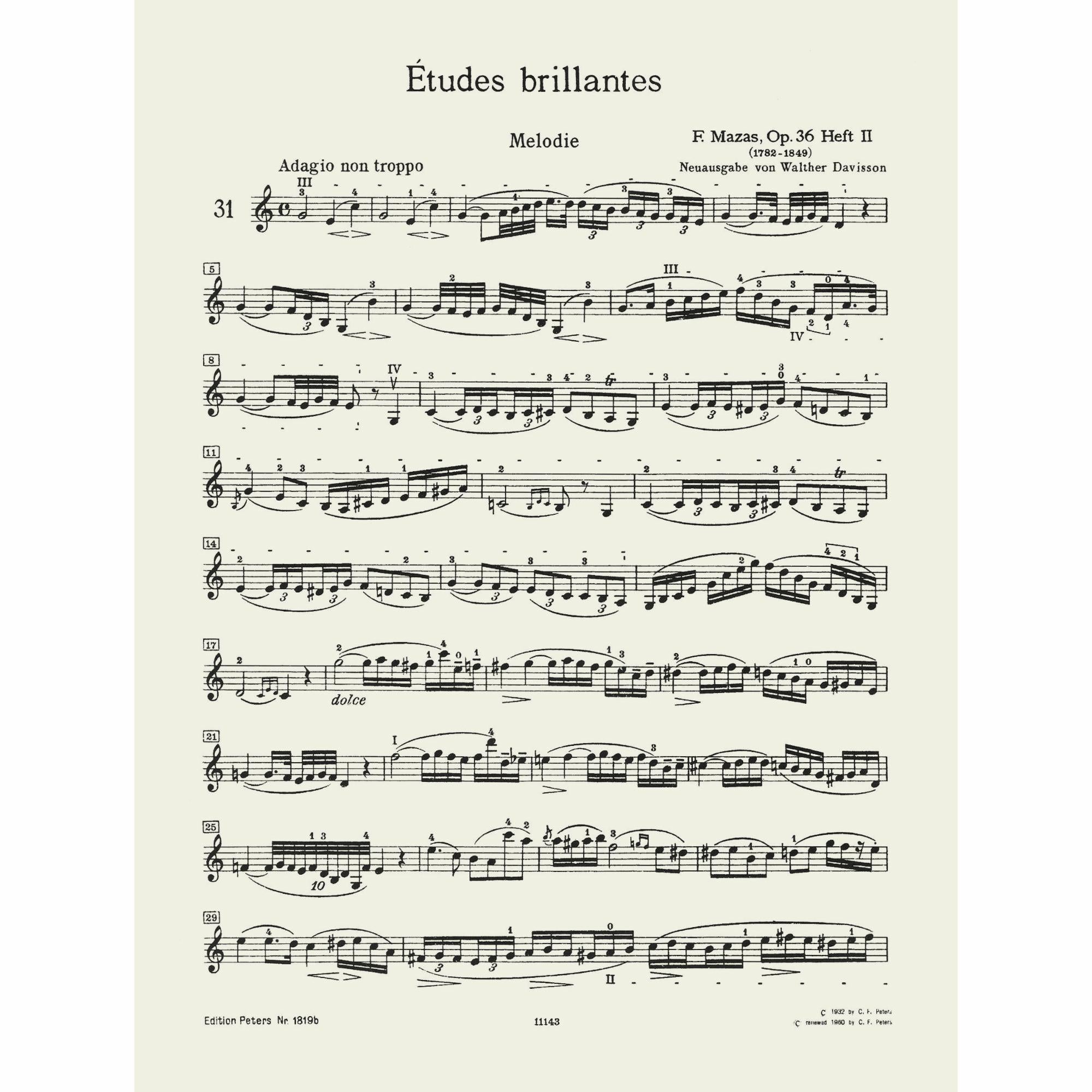 Mazas: 75 Studies, Op. 36 - Book 2: Brilliant Etudes
