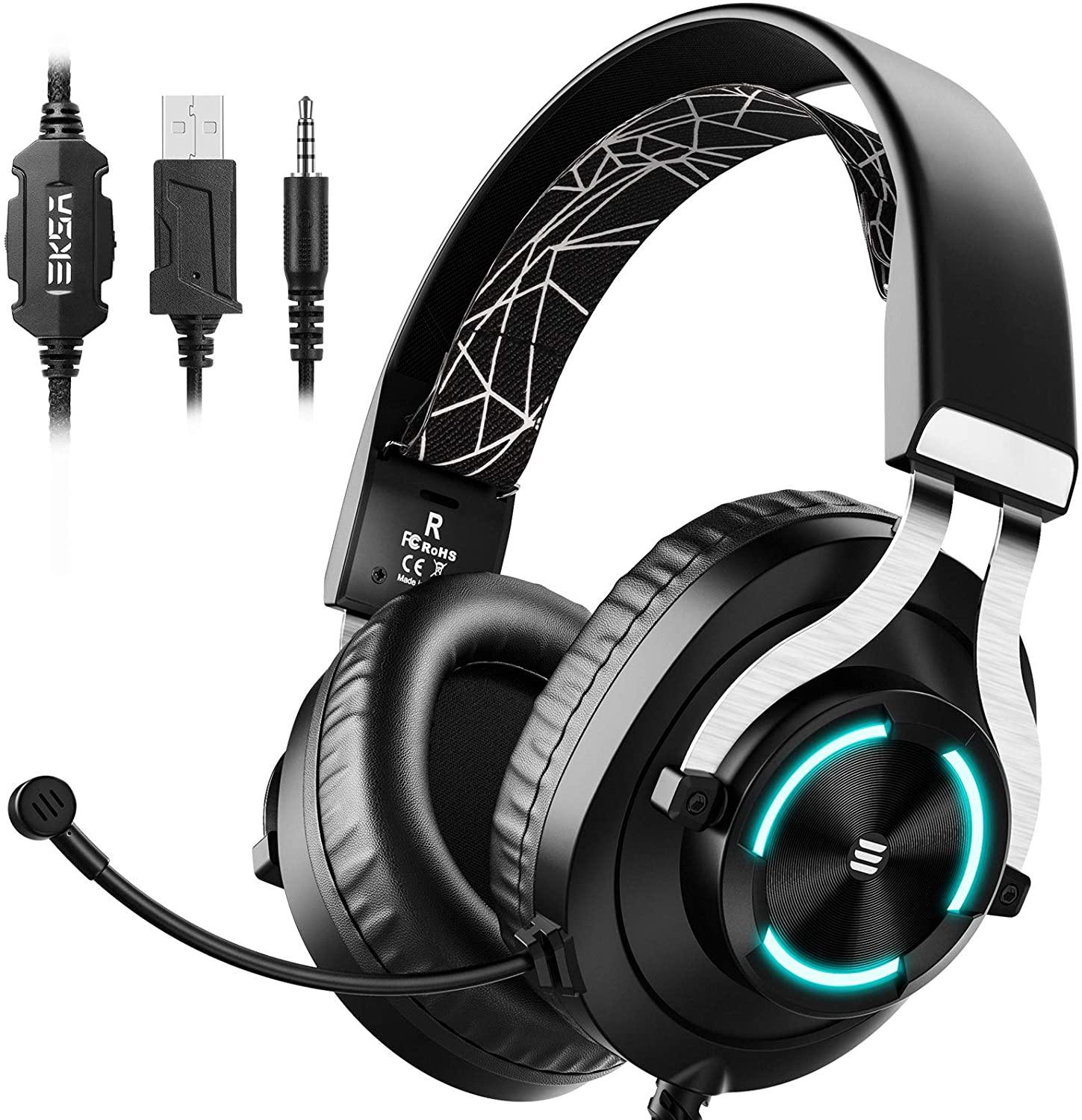EKSA E3000 Wired Gaming Headset with RGB light