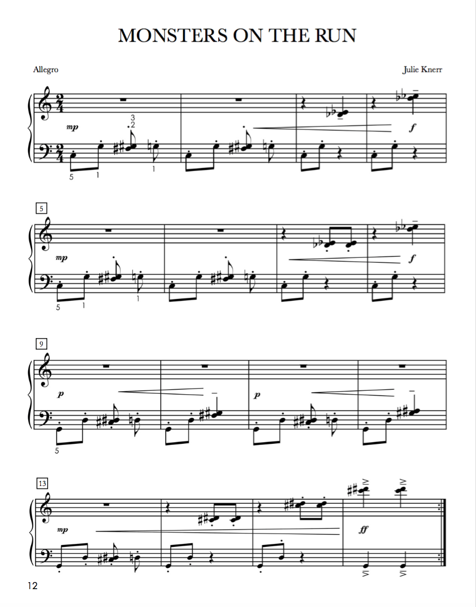 Piano Safari Pattern Pieces 2