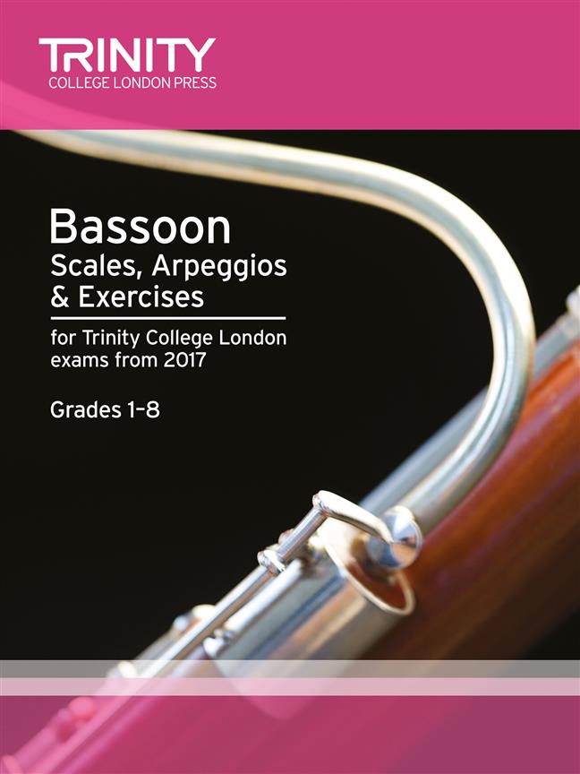 Trinity Bassoon Scales & Arpeggios from 2017, Grades 1-8