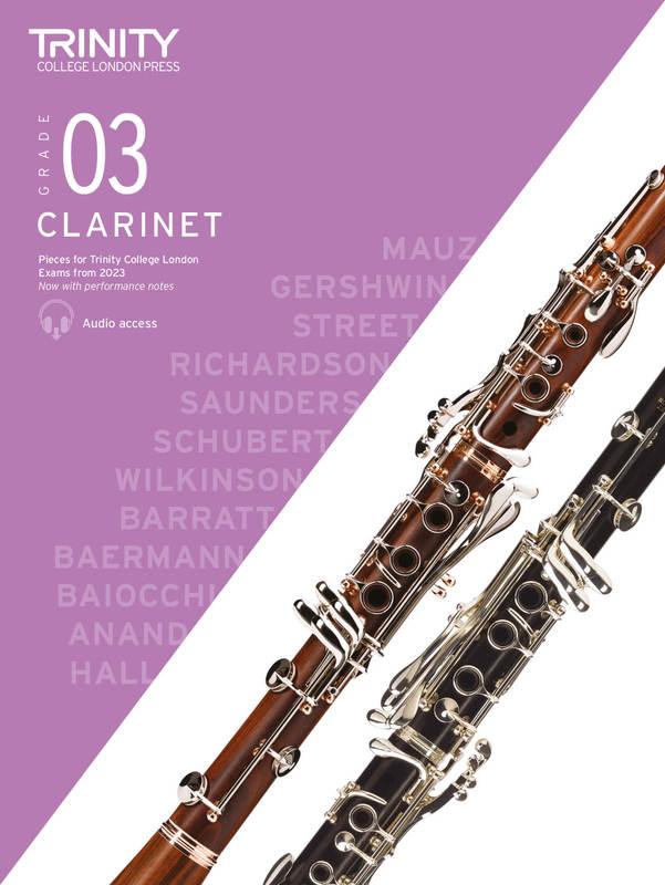 Trinity Clarinet Exam Pieces from 2023 - Grade 3