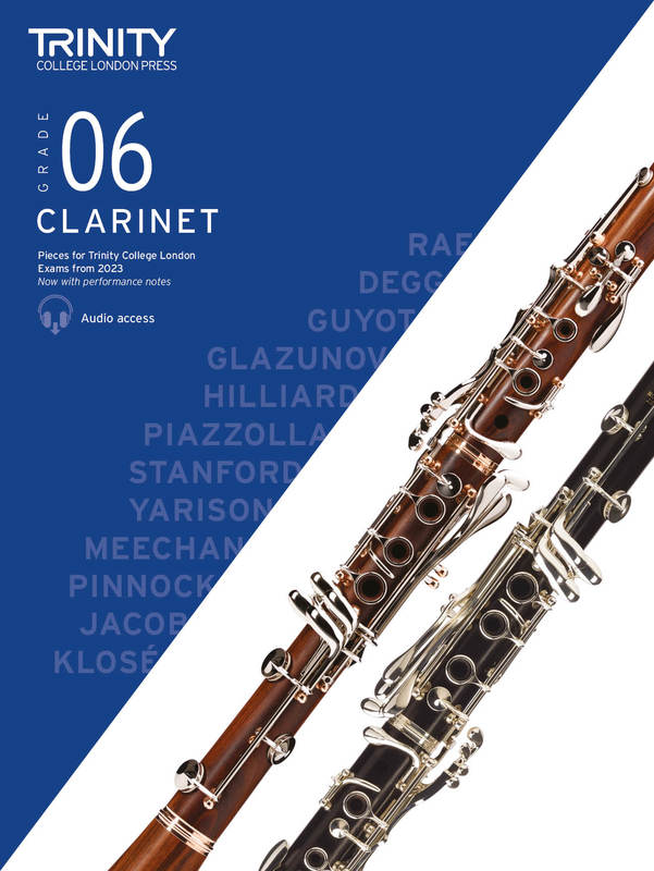 Trinity Clarinet Exam Pieces from 2023 - Grade 6