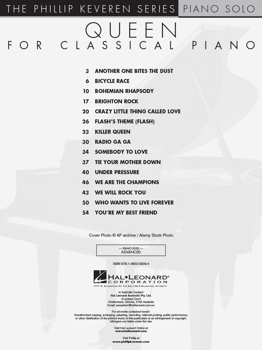 Queen for Classical Piano arr. Phillip Keveren