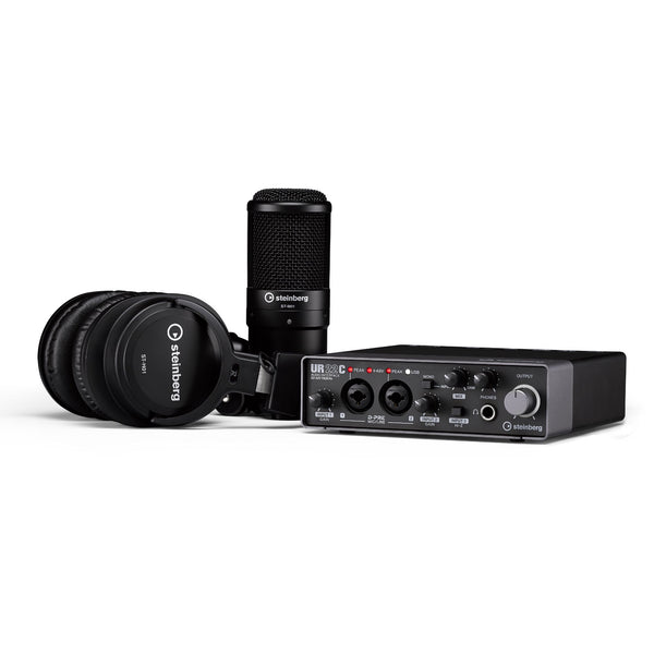 Steinberg UR22C Recording Package w/ Audio Interface, Mic + Headphones