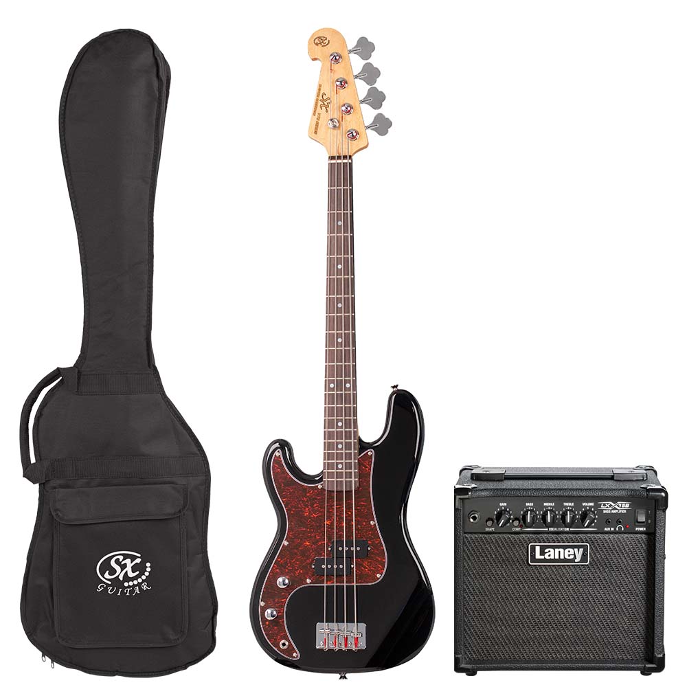 SX / Laney ¾ Size Bass Guitar & Amp Package
