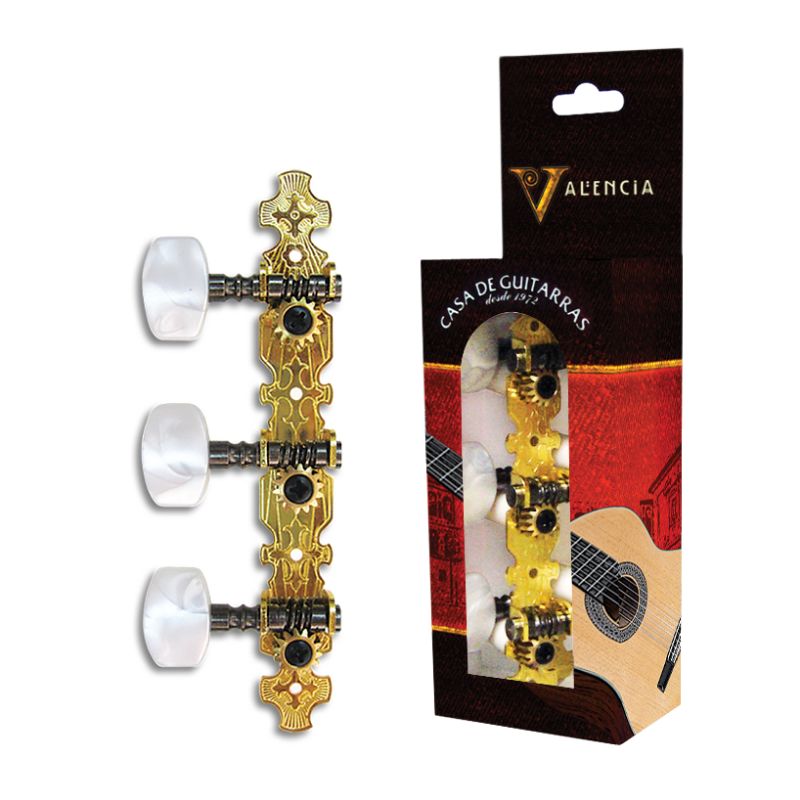 Valencia, 3-a-Side Machine Head Set for Classical Guitar
