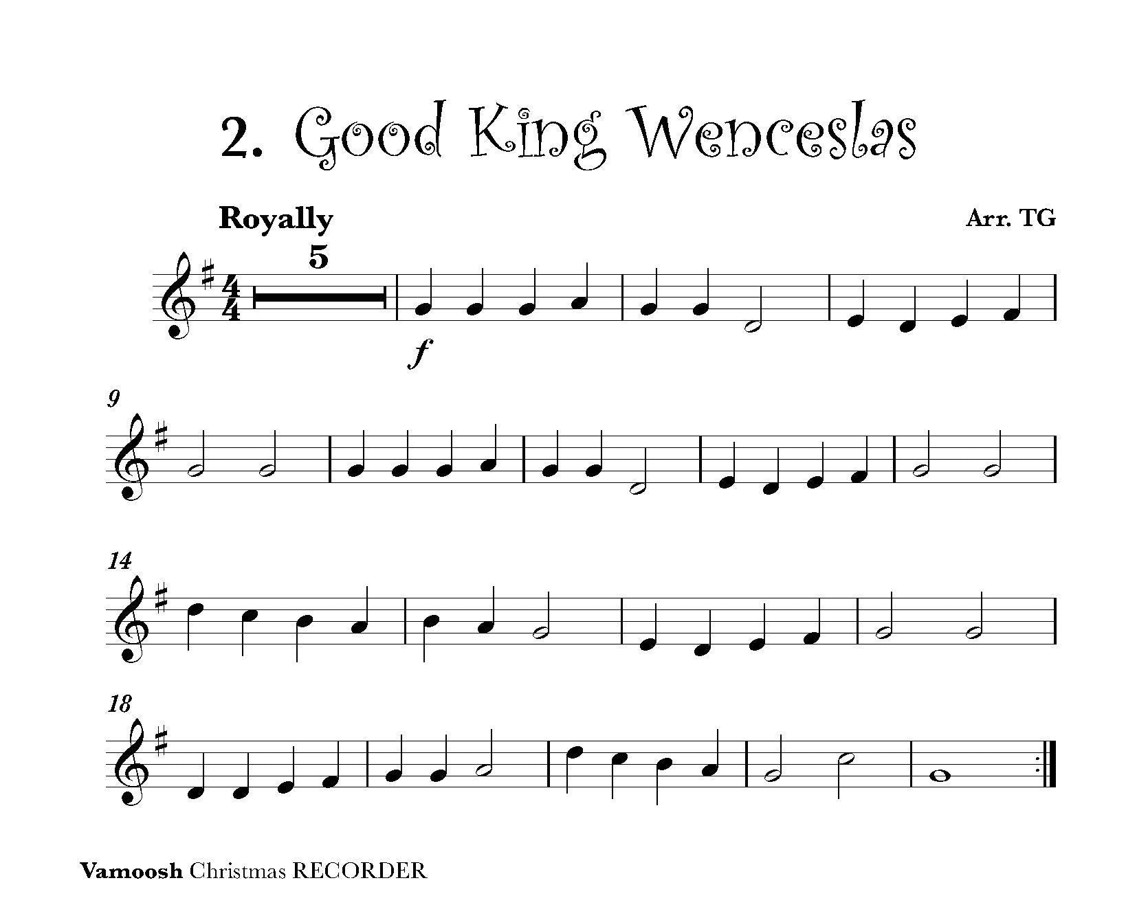 Vamoosh Christmas for Recorder