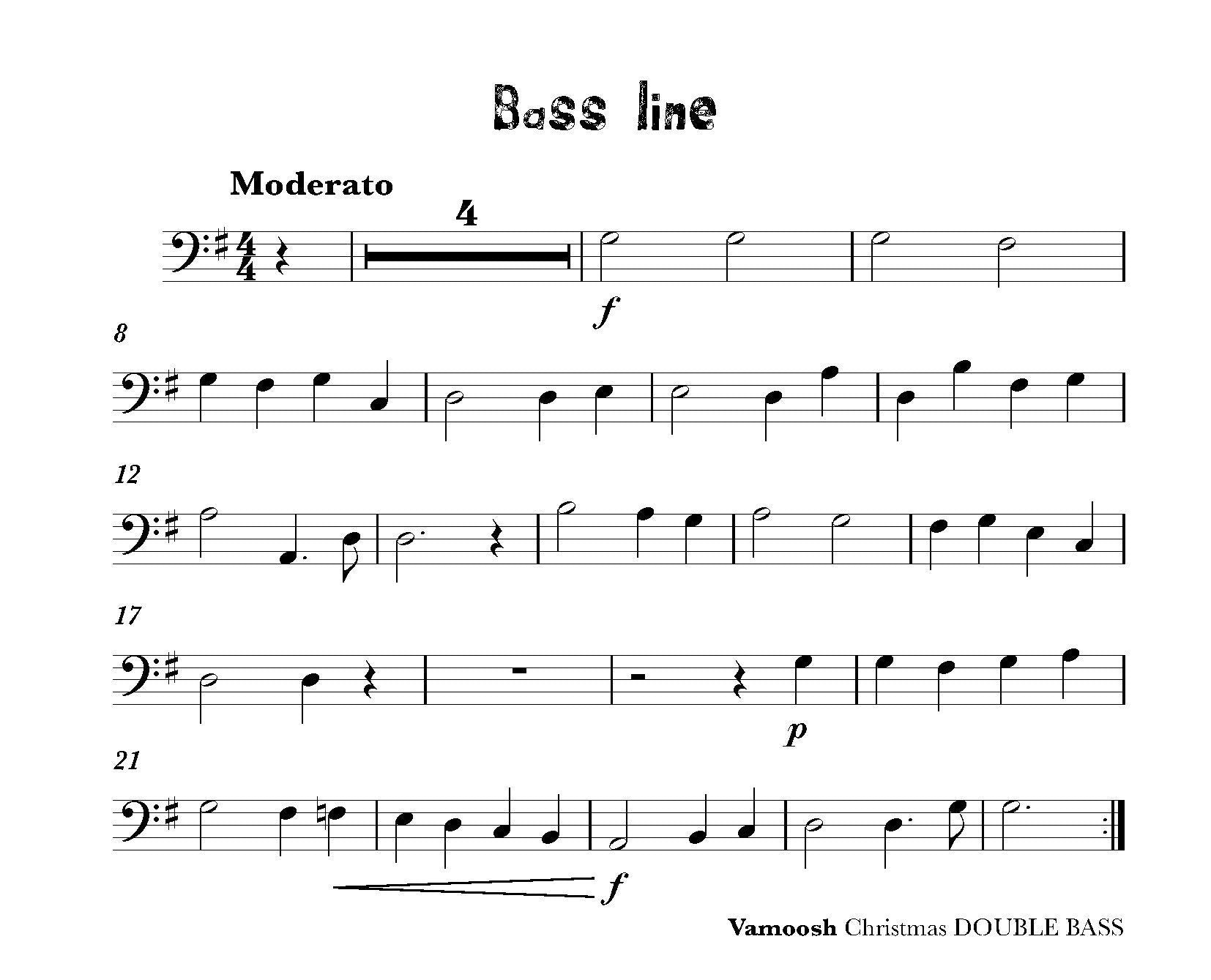 Vamoosh Christmas for Double Bass