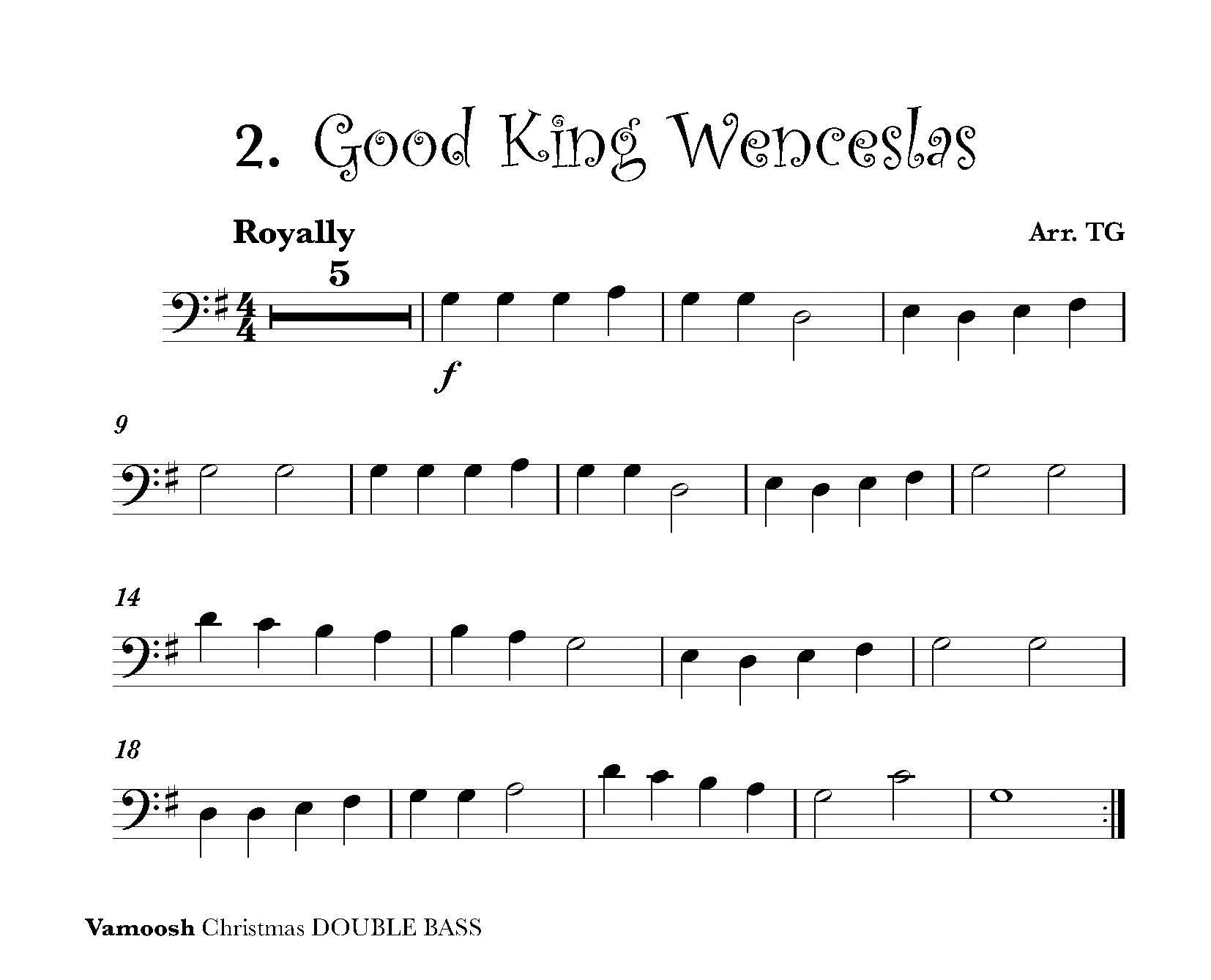 Vamoosh Christmas for Double Bass