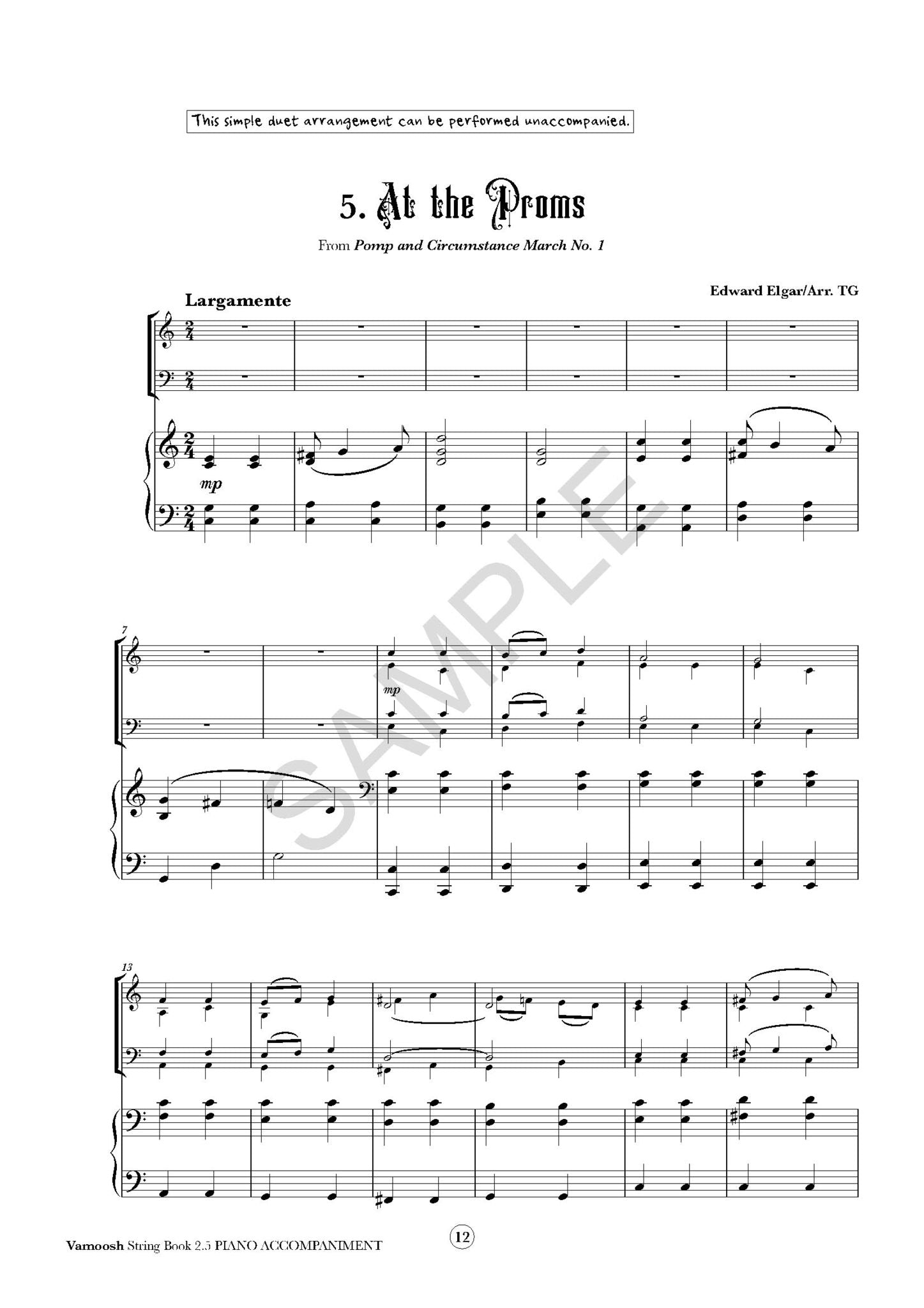 Vamoosh String Book 2.5 Piano Accompaniments