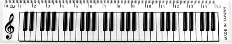 15cm Keyboard Design Clear Ruler
