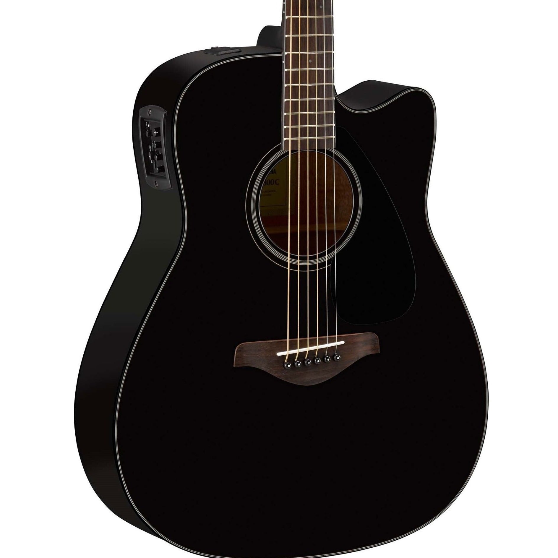 Yamaha FGX800C Acoustic-Electric Guitar, Black