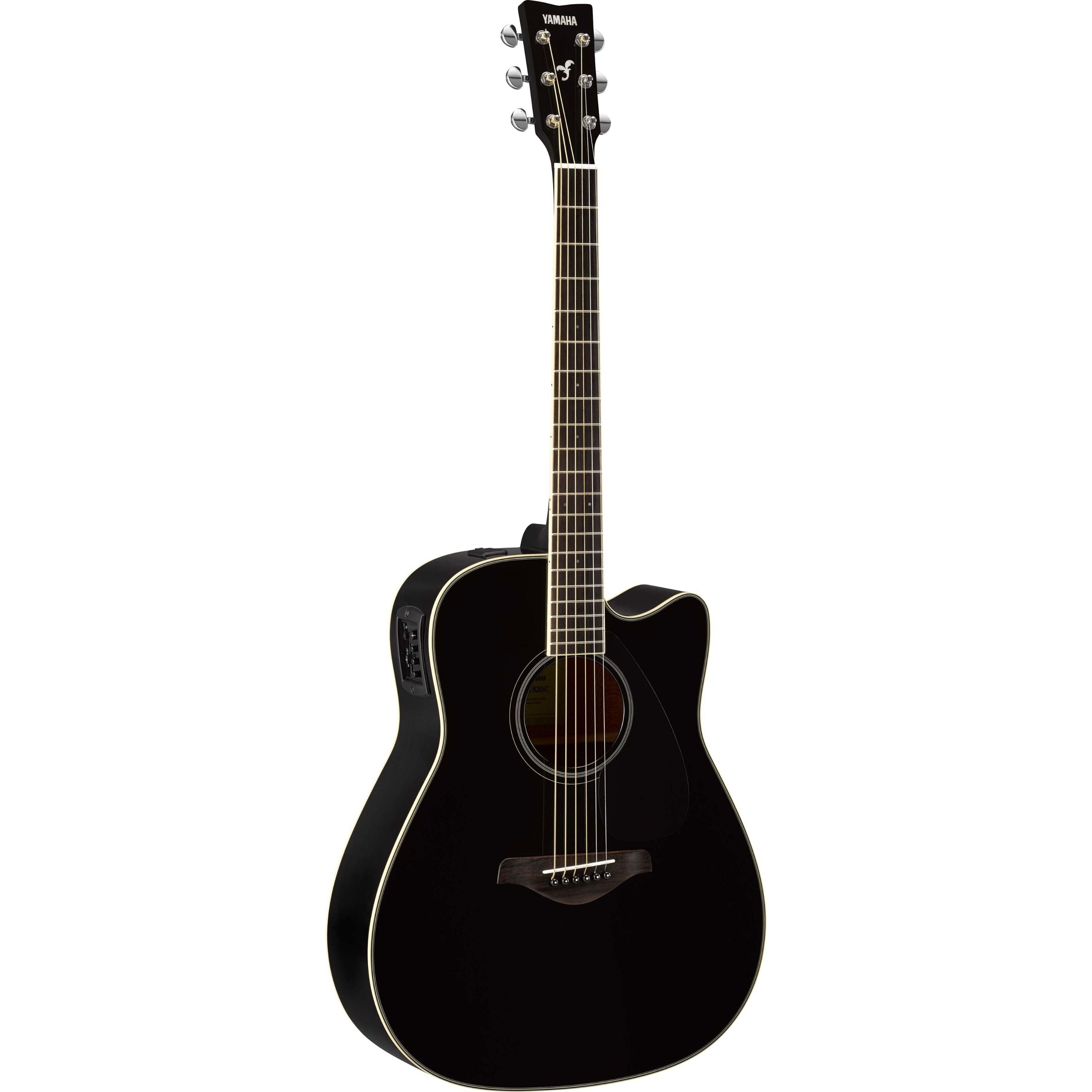 Yamaha FGX820C Acoustic-Electric Folk Guitar, Black