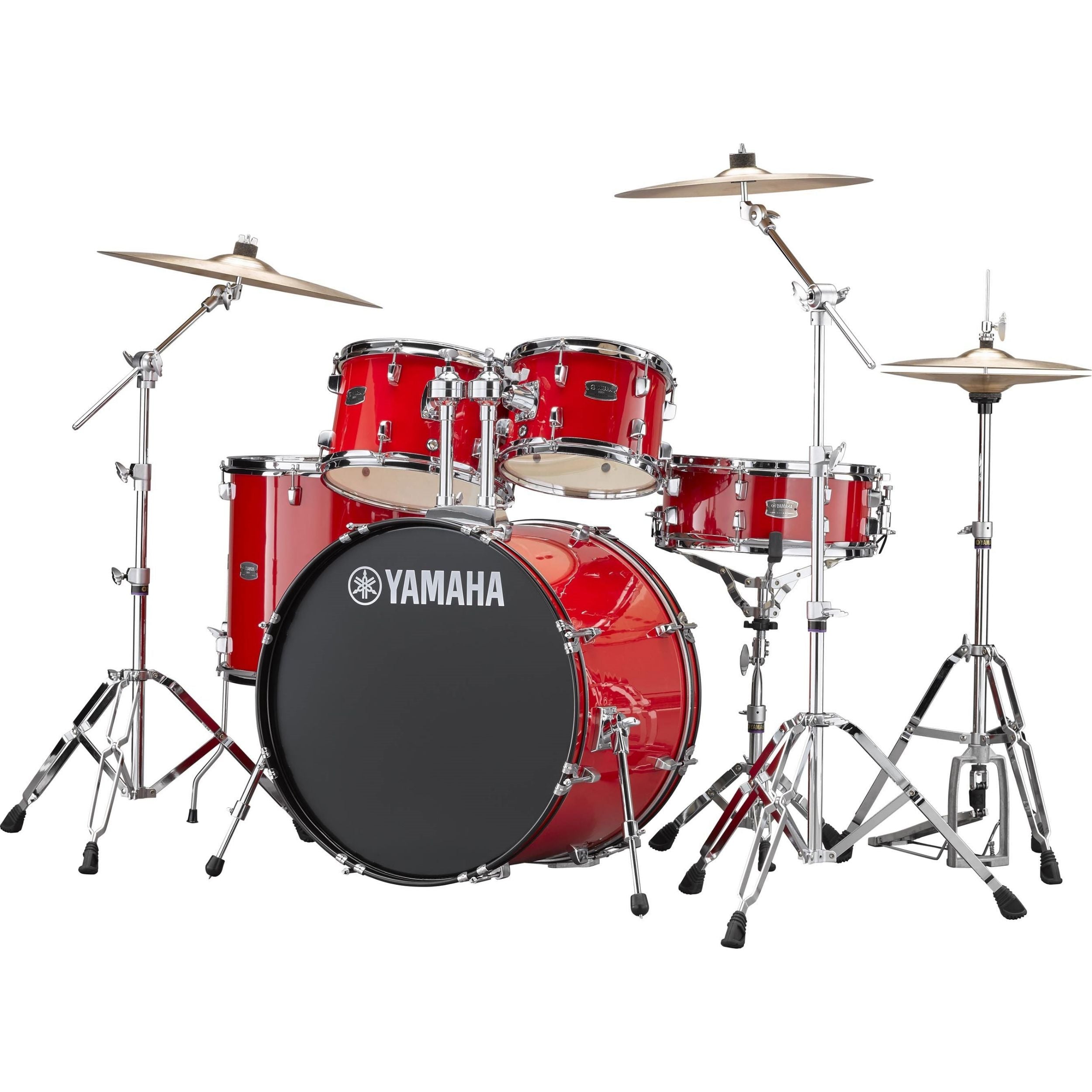 Yamaha RDP2F5RD Rydeen Euro Drum Kit, Hot Red with Free Yamaha Stool & Sticks
