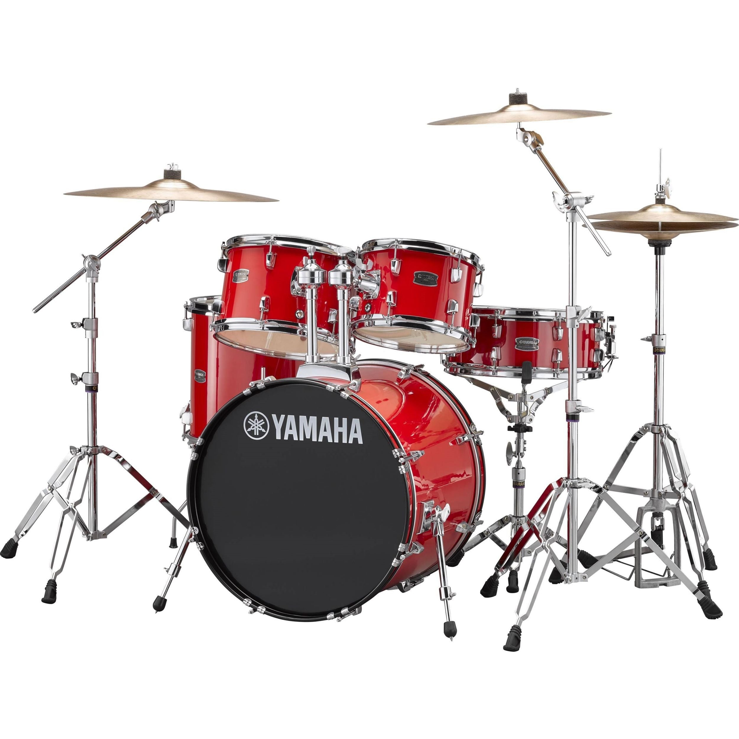 Yamaha RDP0F5RD Rydeen Fusion Drum Kit, Hot Red with Free Yamaha Stool & Sticks