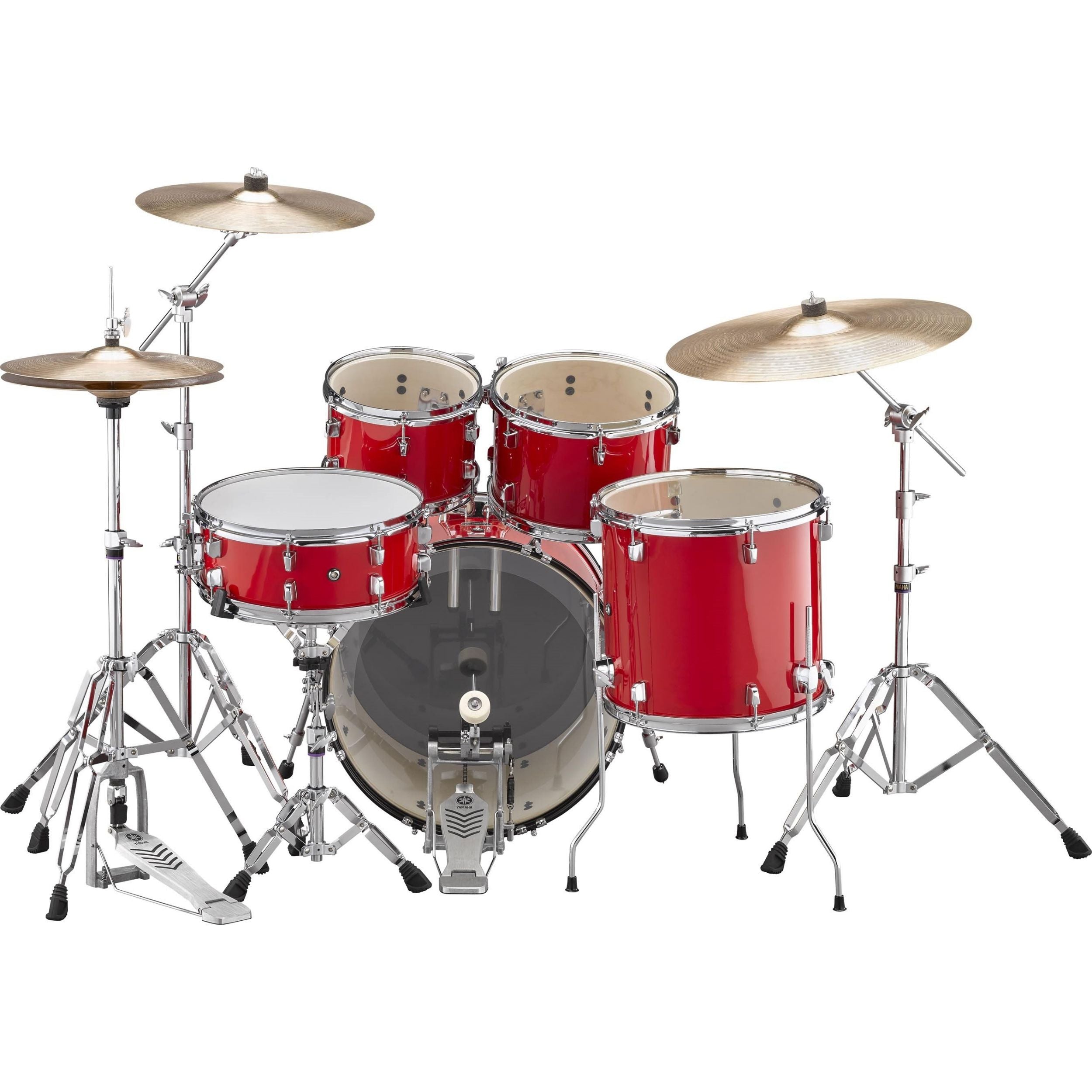 Yamaha RDP0F5RD Rydeen Fusion Drum Kit, Hot Red with Free Yamaha Stool & Sticks