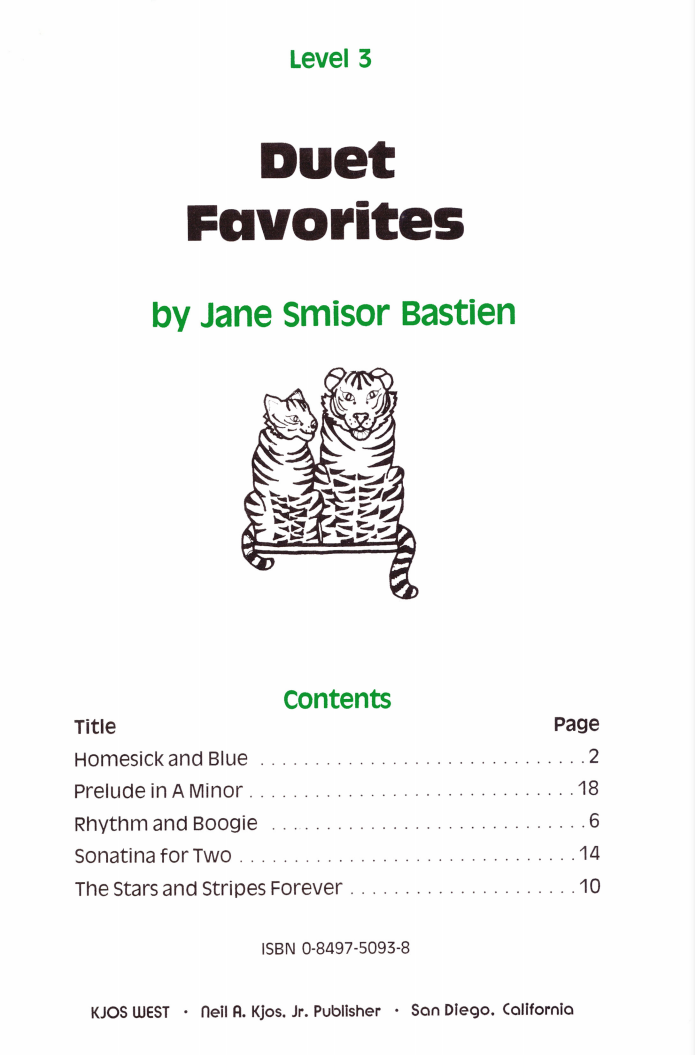 Bastien Duet Favourites, Level 3