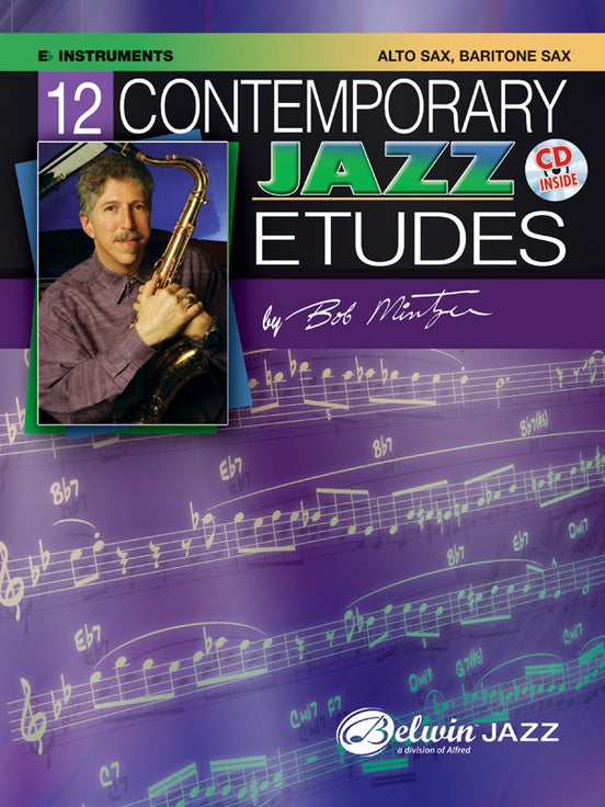 12 Contemporary Jazz Etudes Eb Inst Book/CD