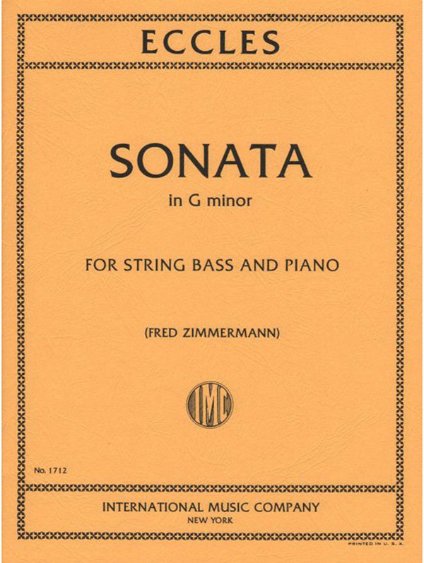 Eccles: Sonata in G Minor for String Bass and Piano
