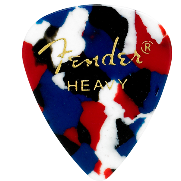 Fender 351 Shape Confetti Picks, Heavy - 12 Pack