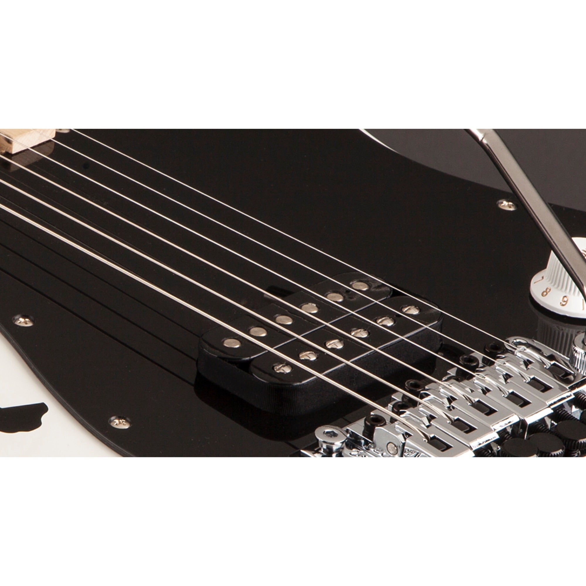 EVH Striped Series Guitar, White with Black Stripes