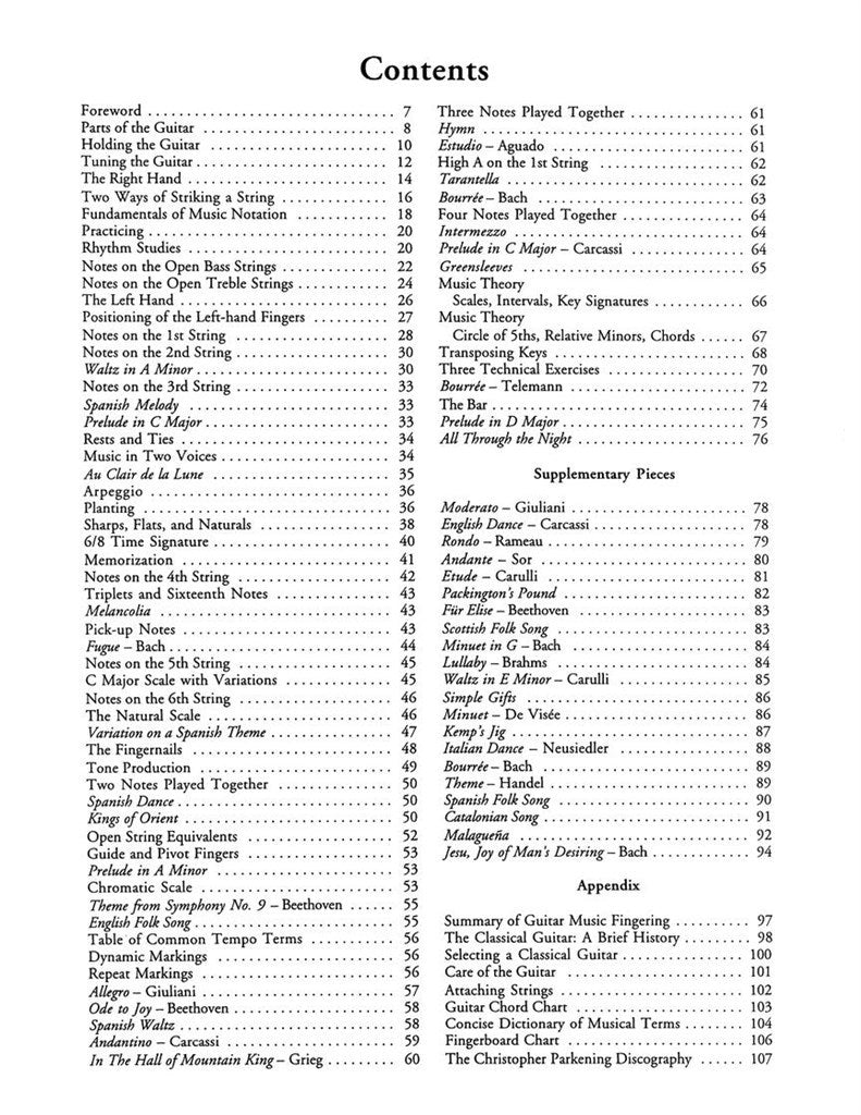 The Christopher Parkening Guitar Method - Vol. 1