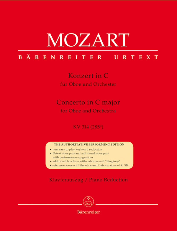 Mozart: Oboe Concerto in C Major K314 for Oboe & Piano