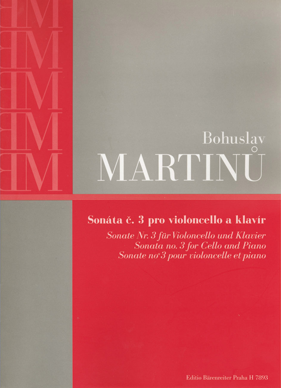 Martinu : Sonata No 3 for Cello & Piano