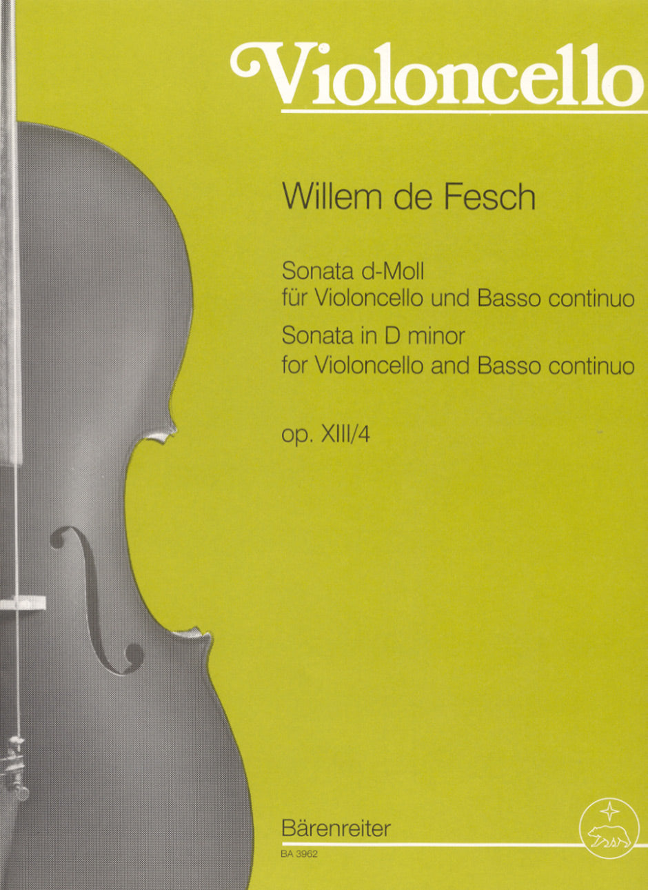 De Fesch: Sonata in D Op 13 No 4 for Cello & Basso Continuo