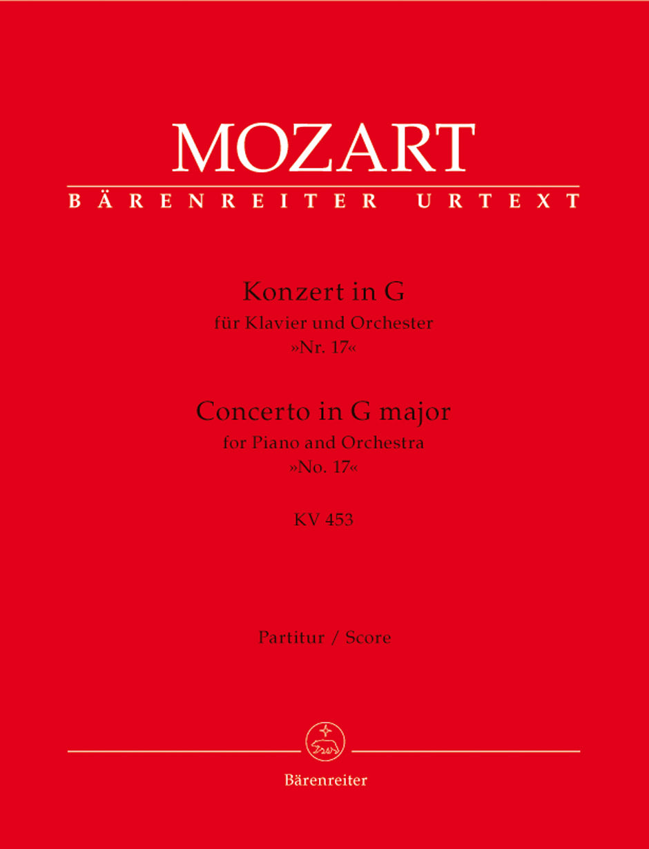 Mozart: Piano Concerto No 17 in G K453 - Full Score