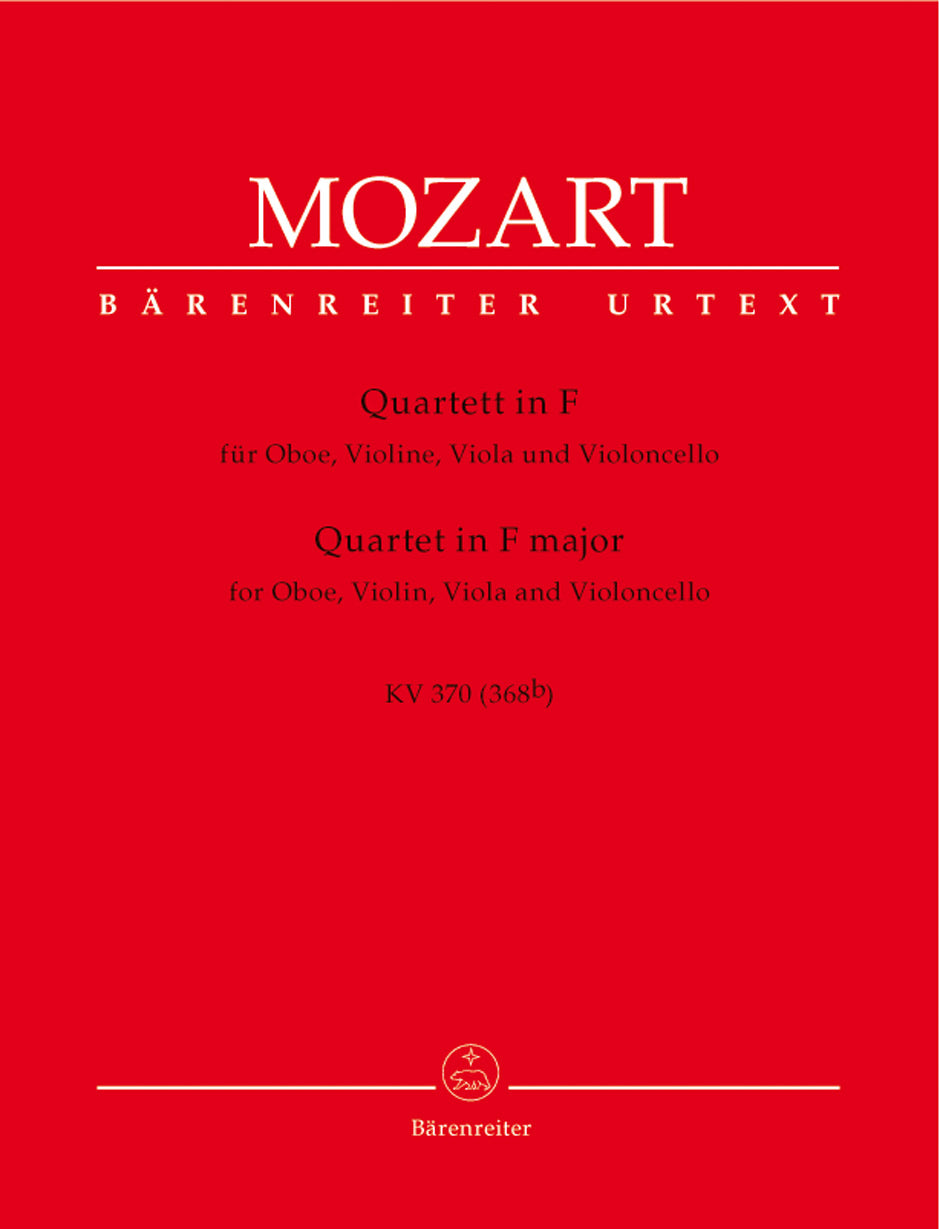 Mozart: Oboe Quartet F K370 Parts