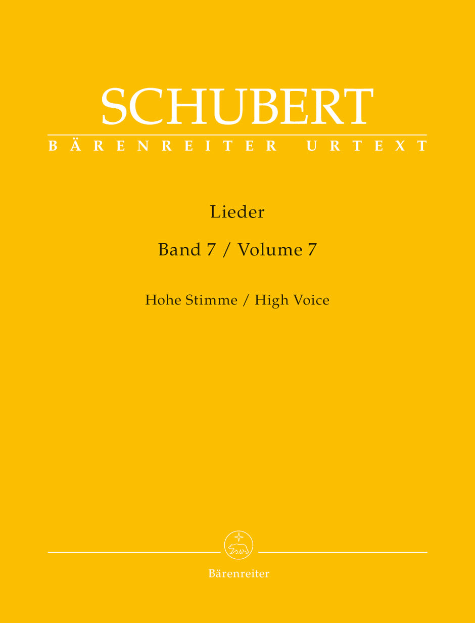 Schubert: Lieder Volume 7 for High Voice