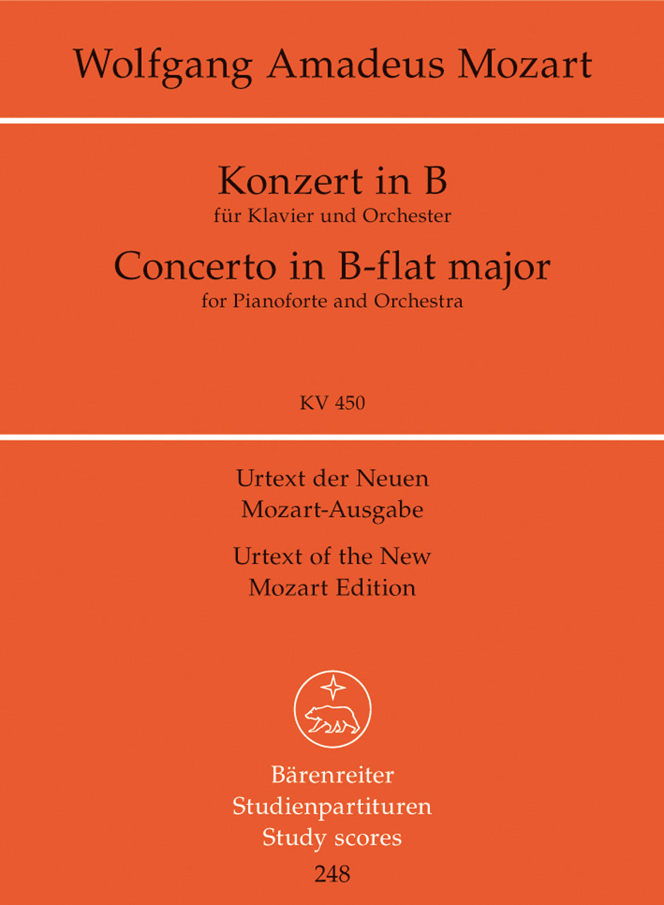 Mozart: Piano Concerto No 15 in B Flat K450 - Study Score
