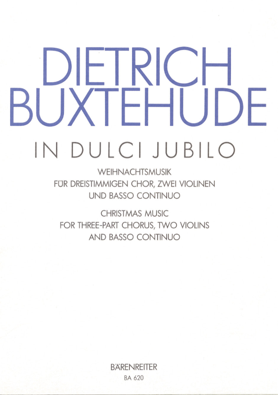 Buxtehude: In Dulci Jubilo - Vocal Score