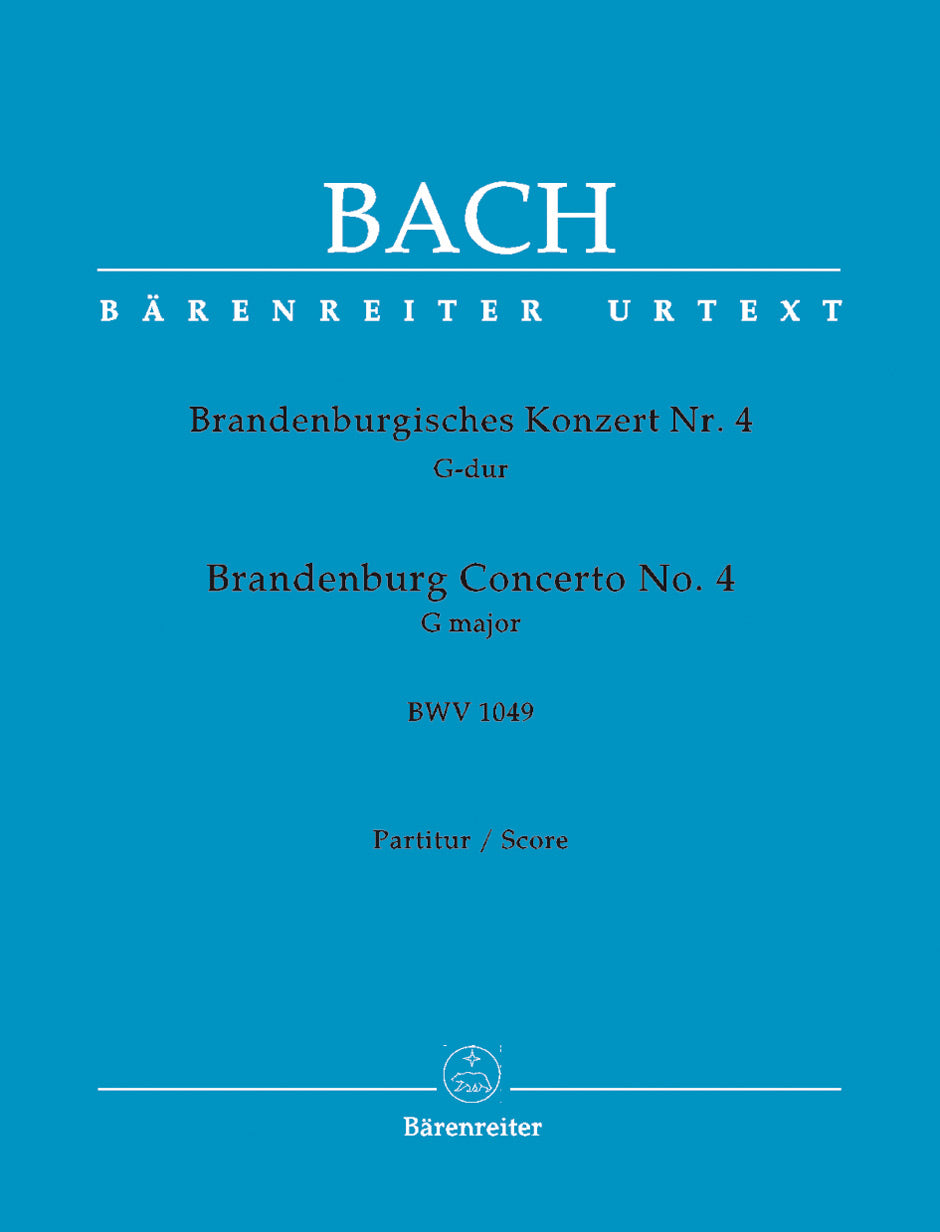 Bach: Brandenburg Concerto No 4 New Ed - Full Score