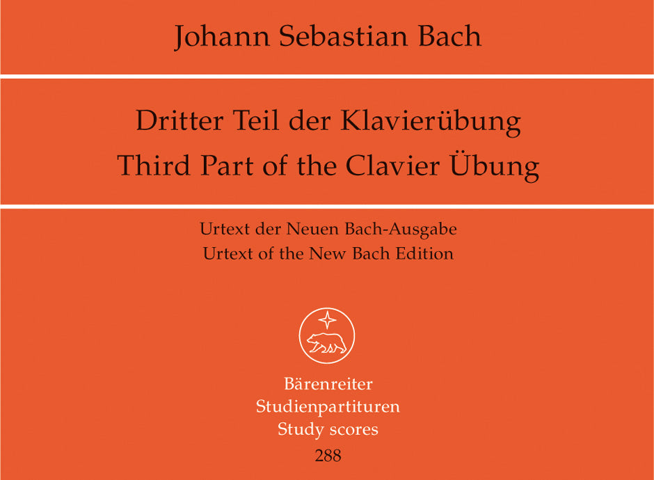 Bach: Third Part Klavierubung - Study Score