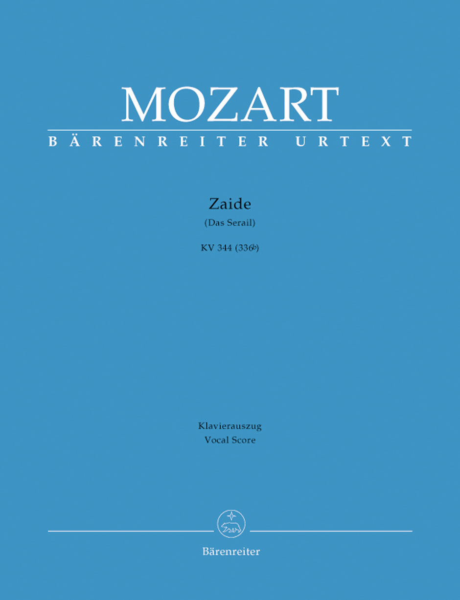 Mozart: Zaide Das Serail K344 336B - Vocal Score