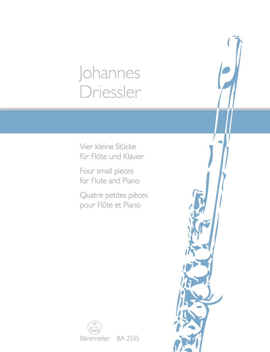 Driessler: Vier Kleine Stucke (Four Little Pieces) Op 8 No 2 for Flute & Piano