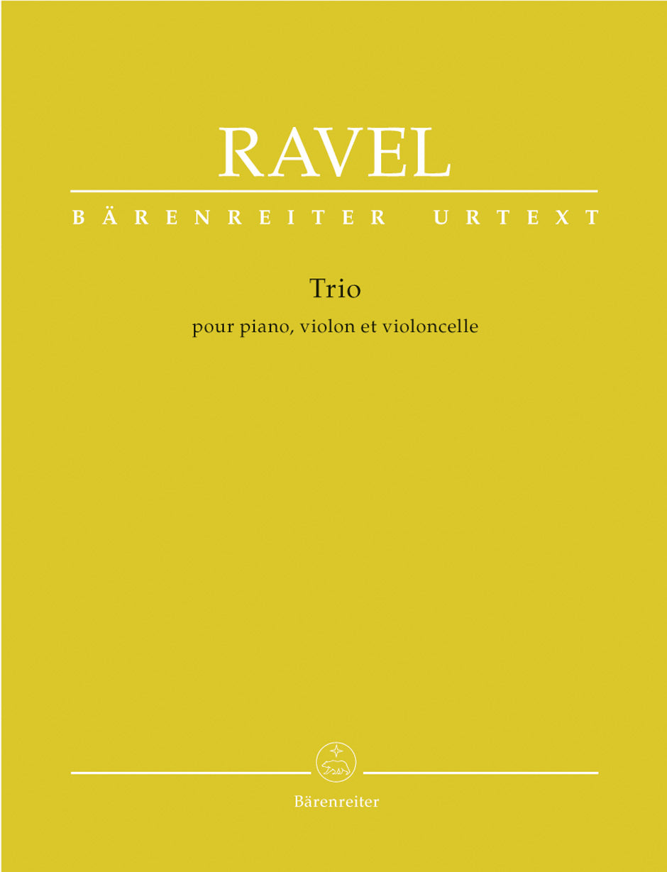 Ravel : Piano Trio for Piano Violin & Cello - Score & Parts