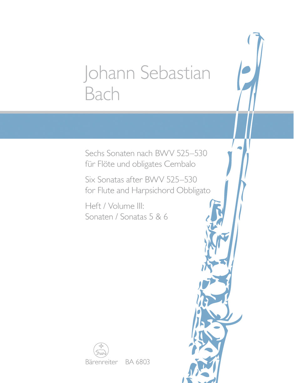 Bach: Six Sonatas for Flute & Keyboard - Book 3 (BWV529, 30)