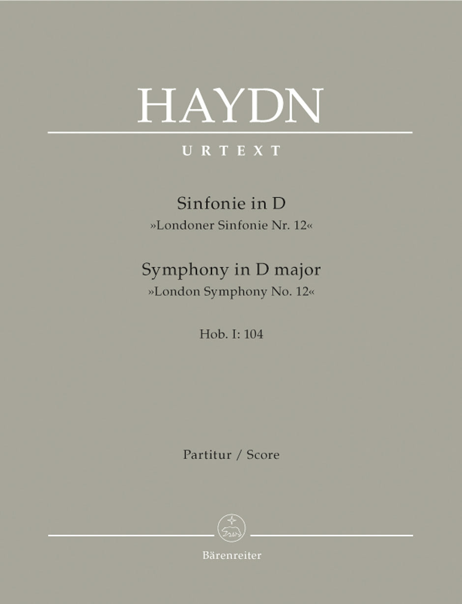 Haydn: Symphony No 104 in D Full Score
