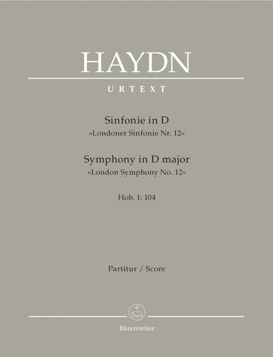 Haydn: Symphony No 104 in D Full Score