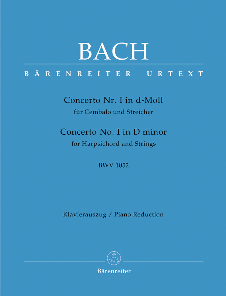Bach: Concerto No 1 in D Minor Harpsichord & Strings (Piano Reduction)