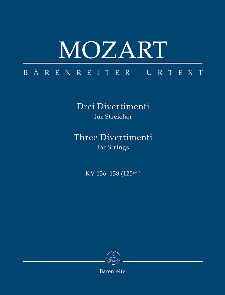 Mozart: Divertimenti 3 K136-8 - Study Score