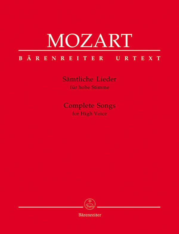 Mozart: Complete Songs for High Voice