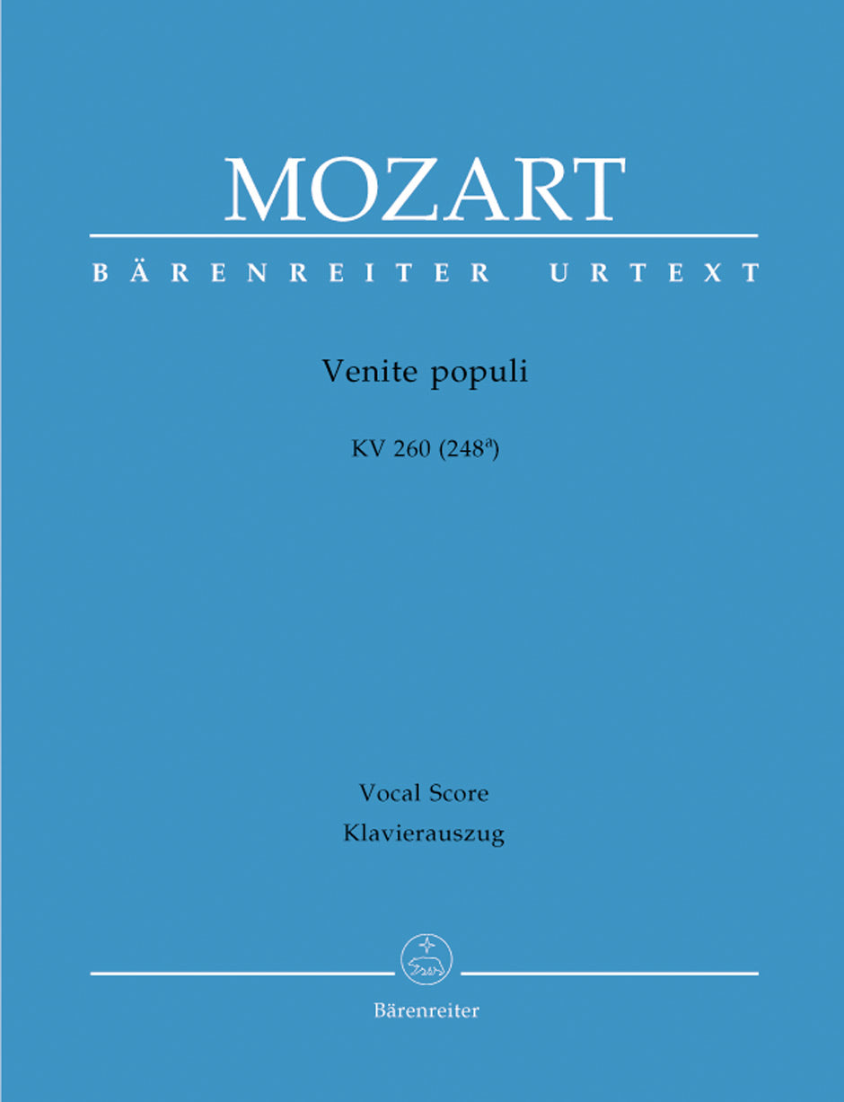 Mozart: Venite Populi K260 - Vocal Score