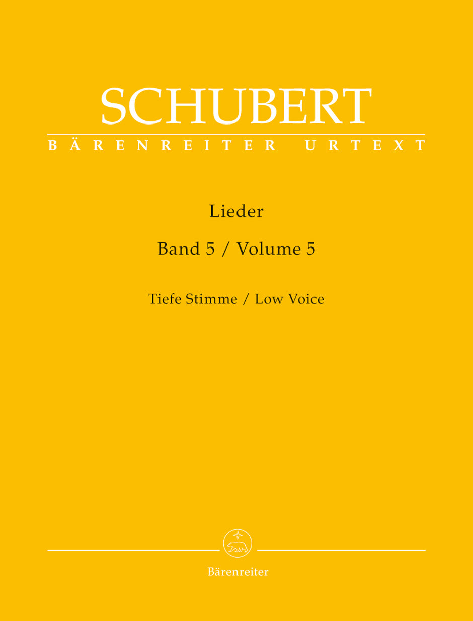 Schubert: Lieder Volume 5 for Low Voice