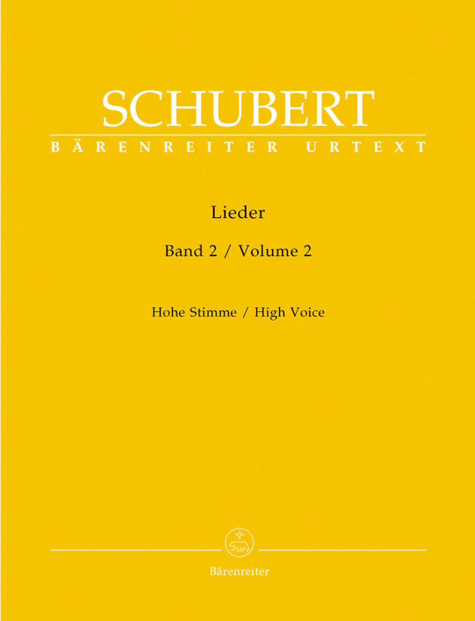 Schubert: Lieder Volume 2 for High Voice