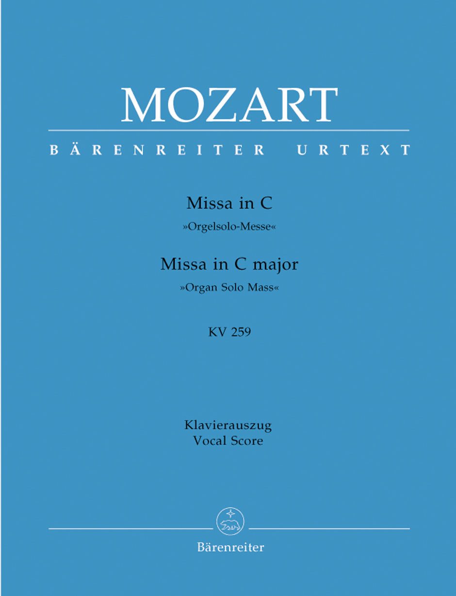 Mozart: Mass C K259 Org Solo - Vocal Score